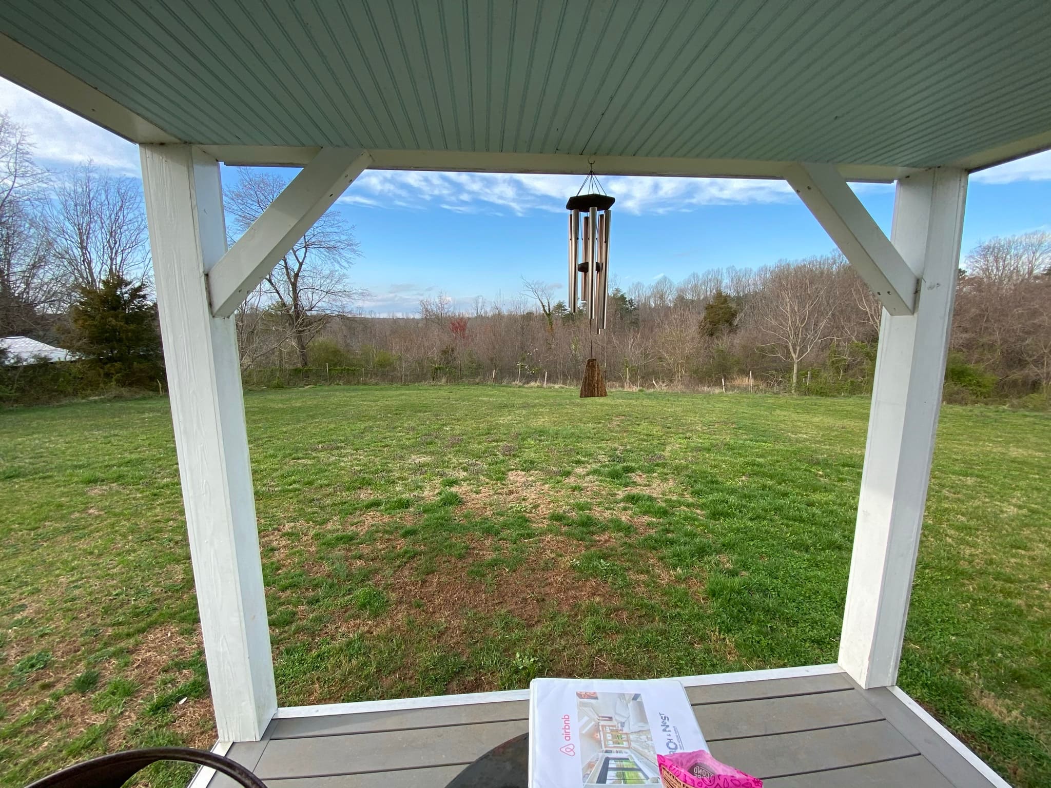 Views of the tiny deck.
