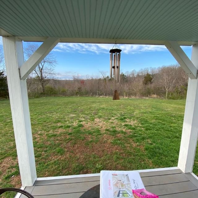 Views of the tiny deck.