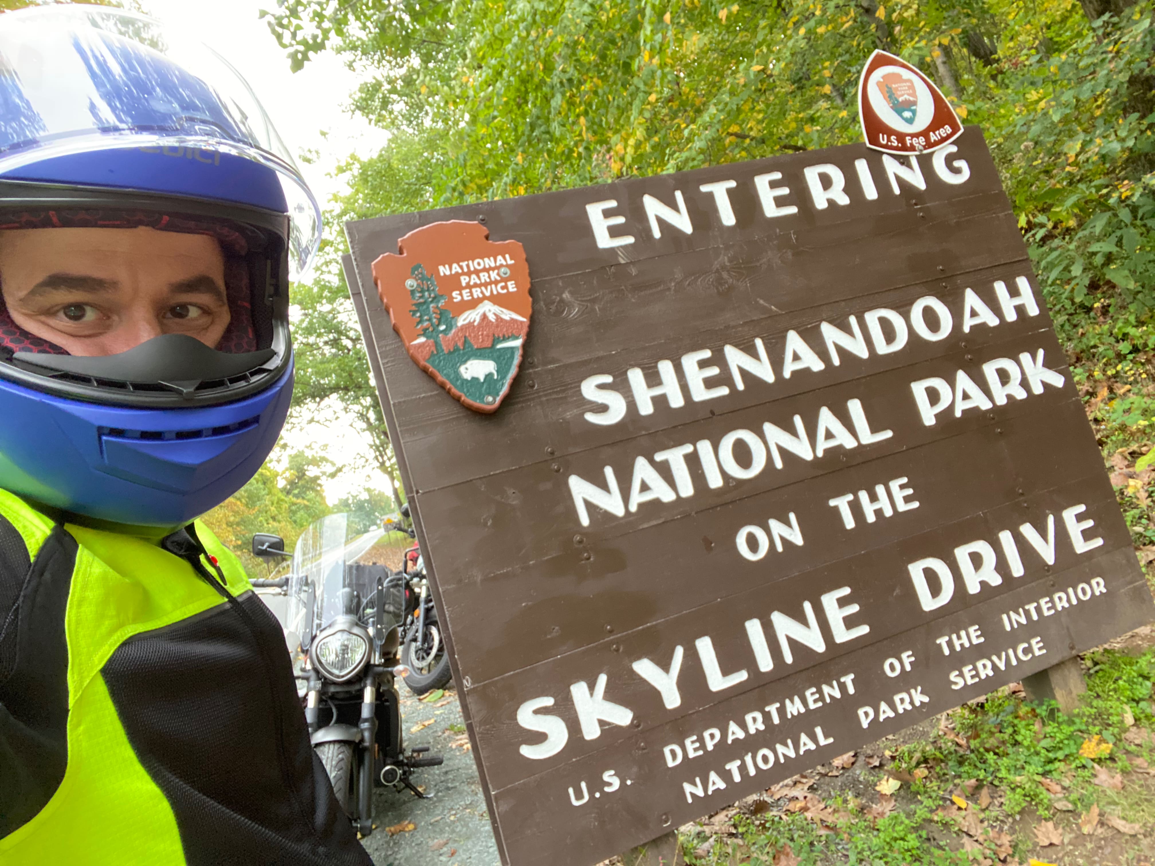 Taking your helmet on and off just for a quick photo is a lot of work.