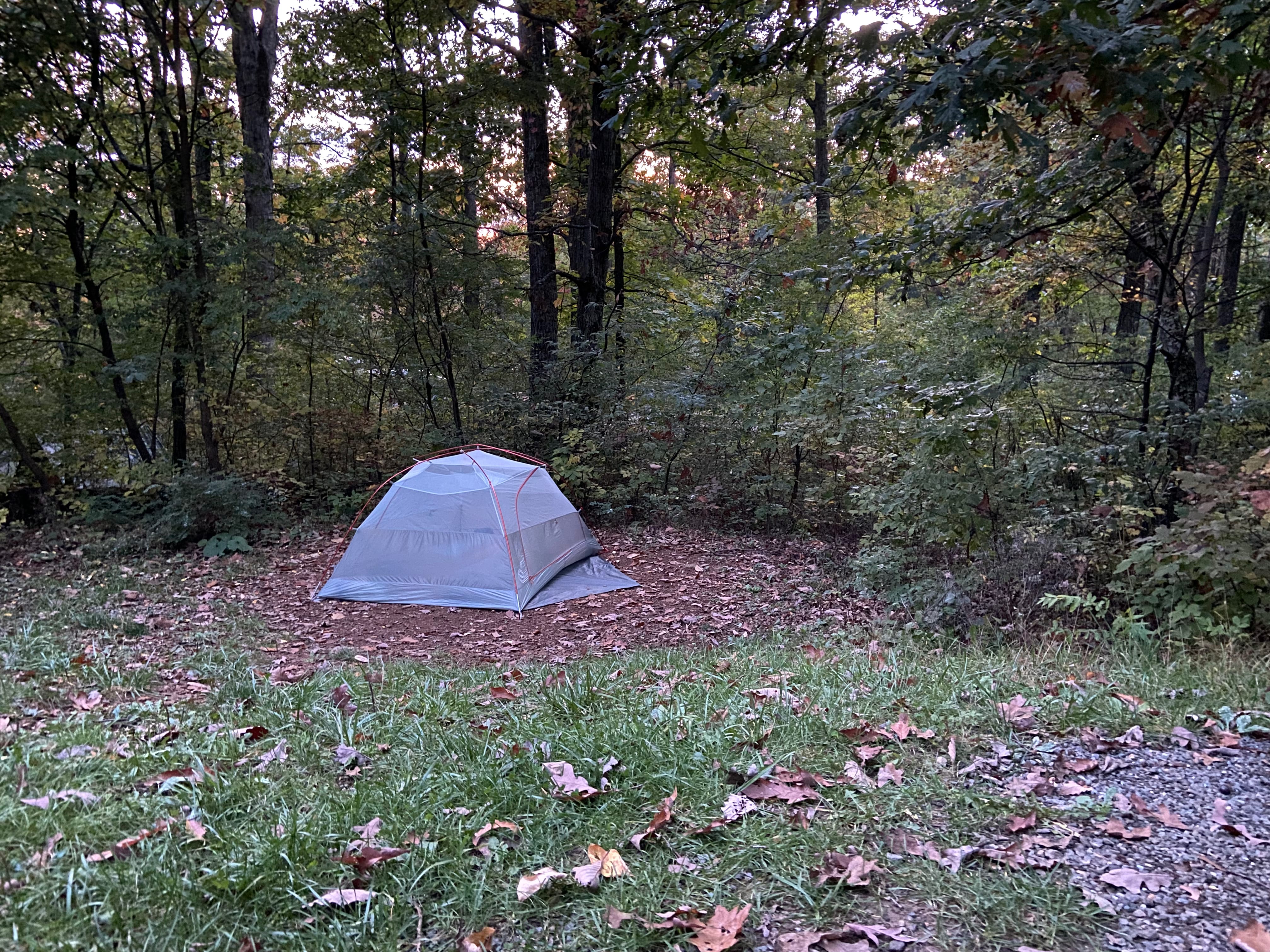 First night of camping, nice spot!