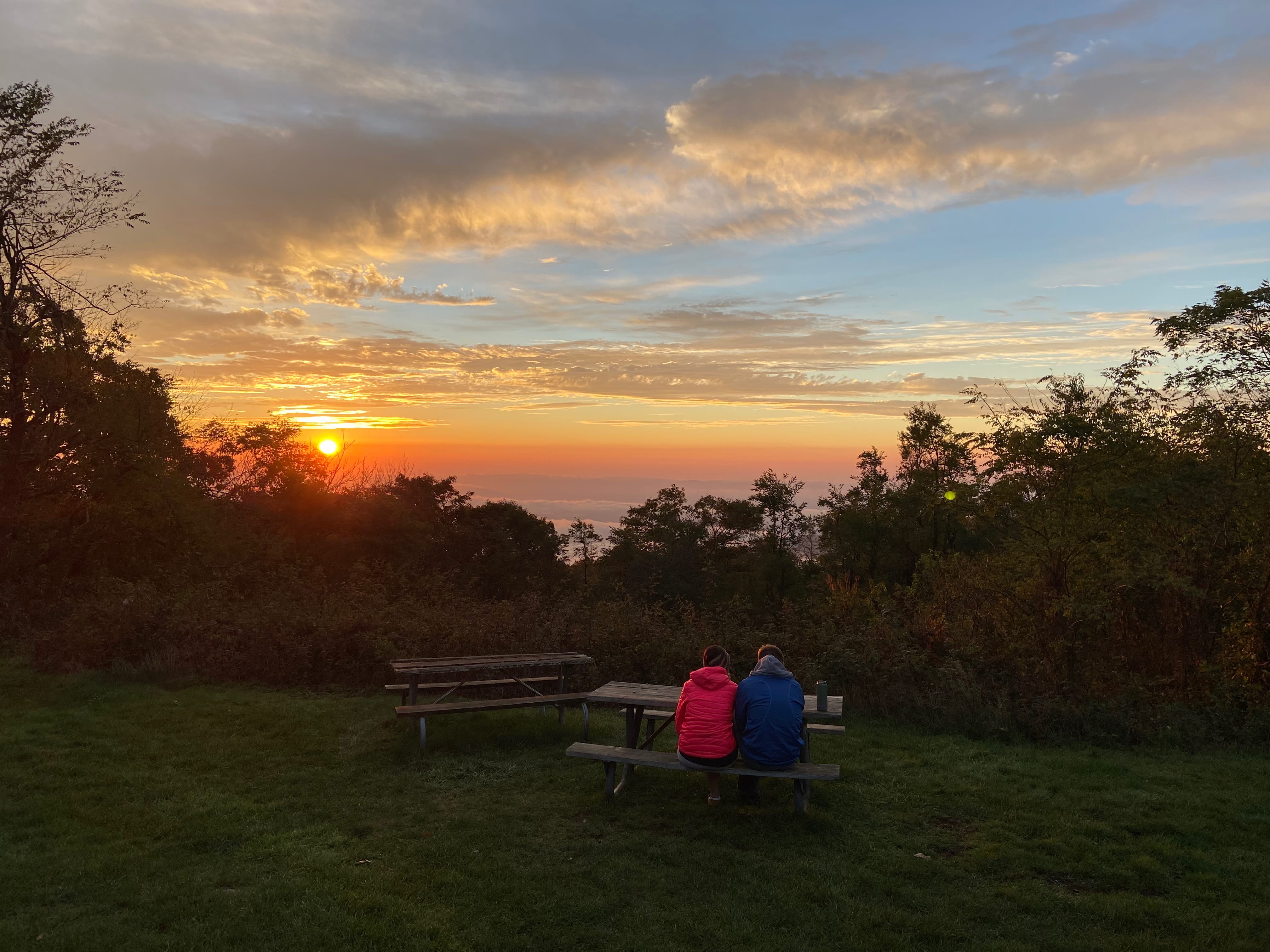 Sunrise on the third day, gorgeous skies.