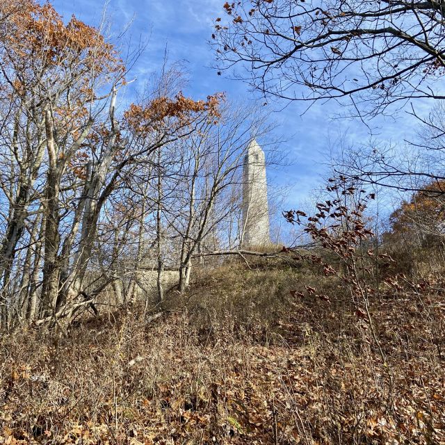 Approaching the obelisk.