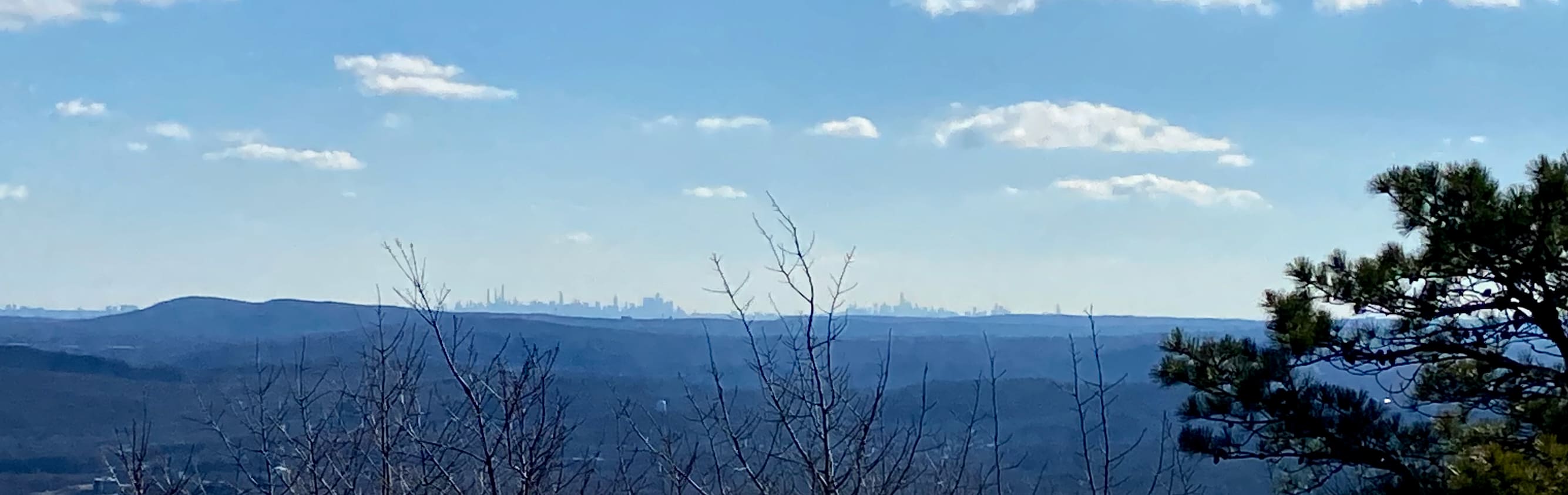 Zoomed in to see the city on the horizon.