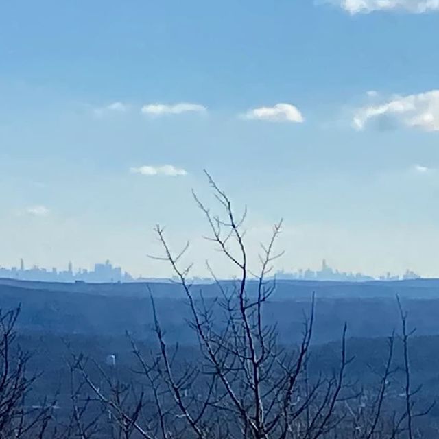 Zoomed in to see the city on the horizon.