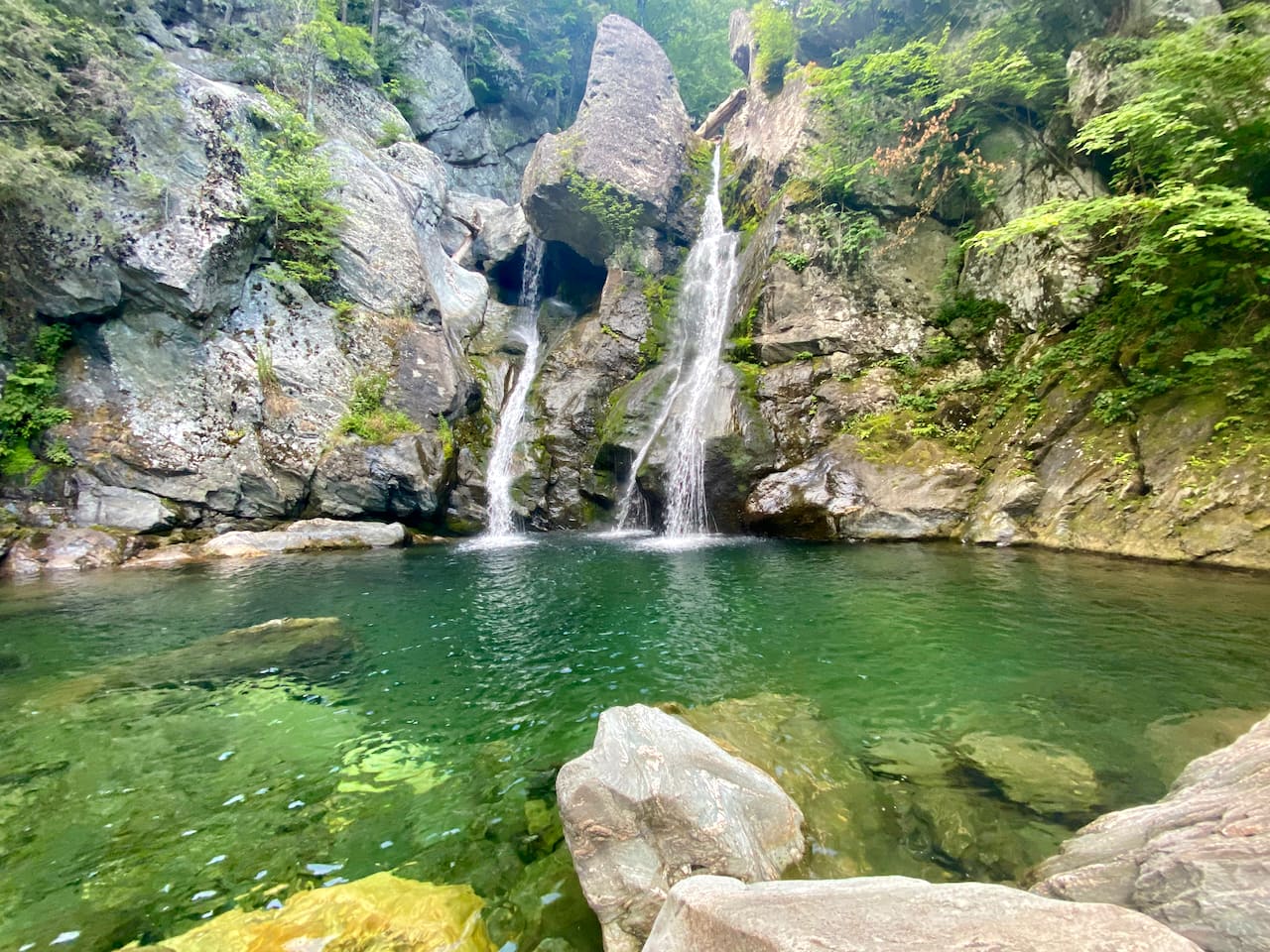 The water was crystal clear.  Did not bring a bathing suit, and some signage seemed to hint that swimming was frowned upon.