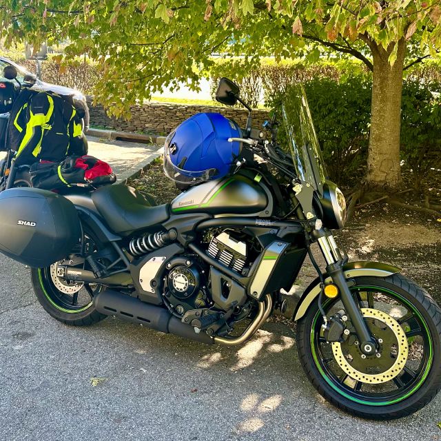 Packed up and ready to ride.  Stop too long in the sun and it gets hot.