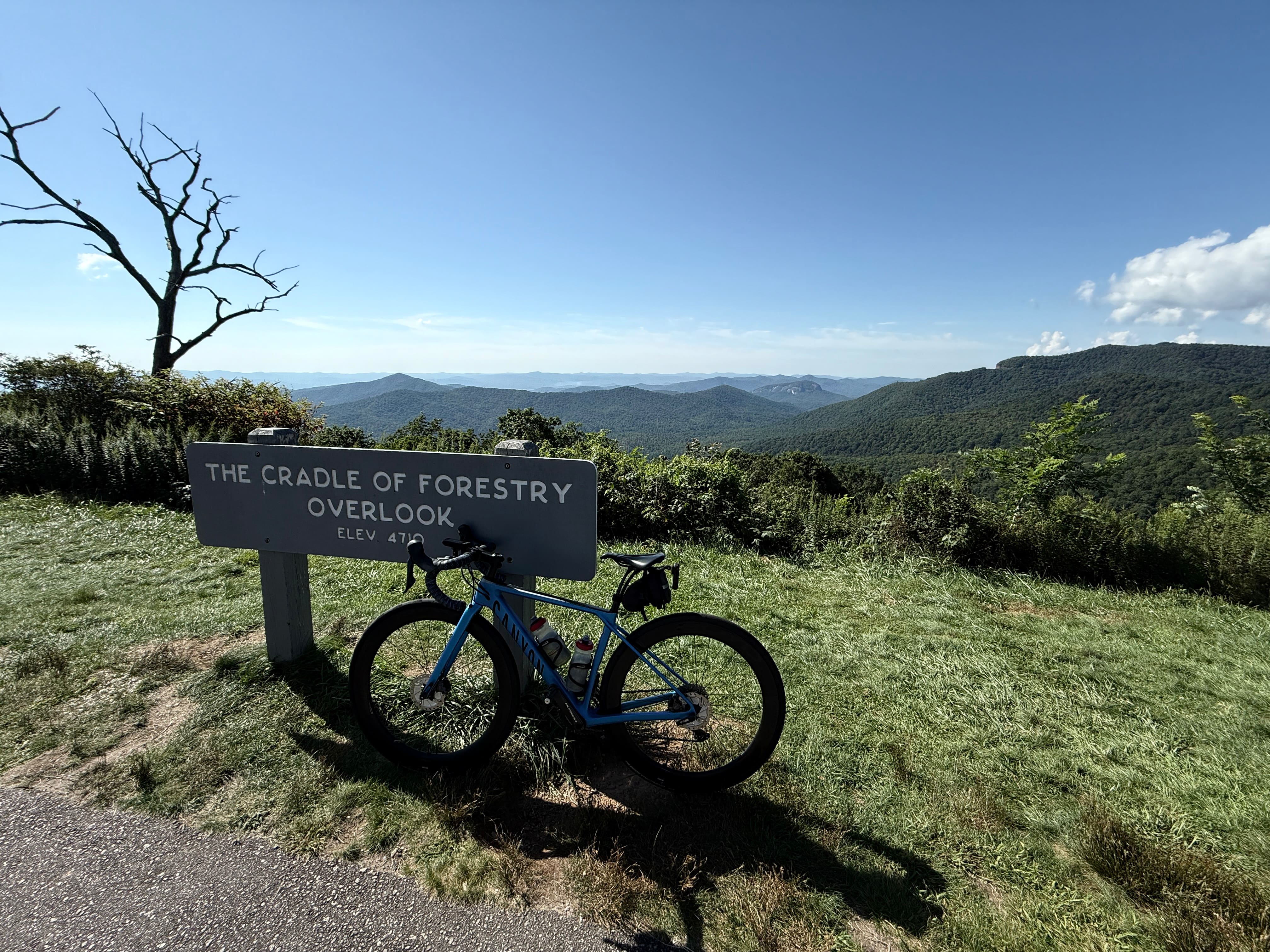 Cradle of Forestry from another angle, this time along the Blue Ridge Parkway using my road bike.